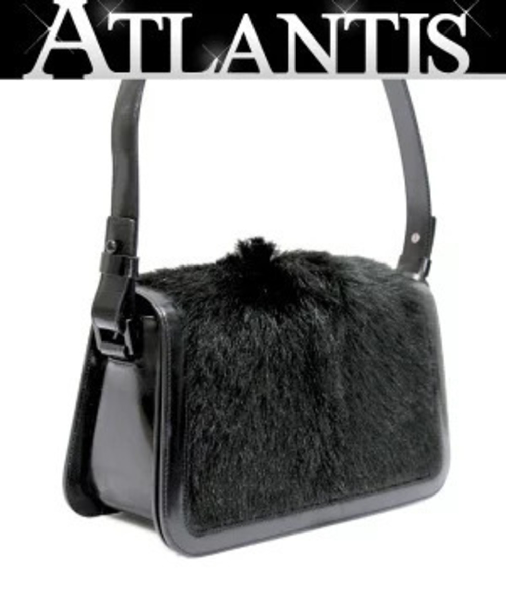 Celine Shoulder Bag Calfskin Black
